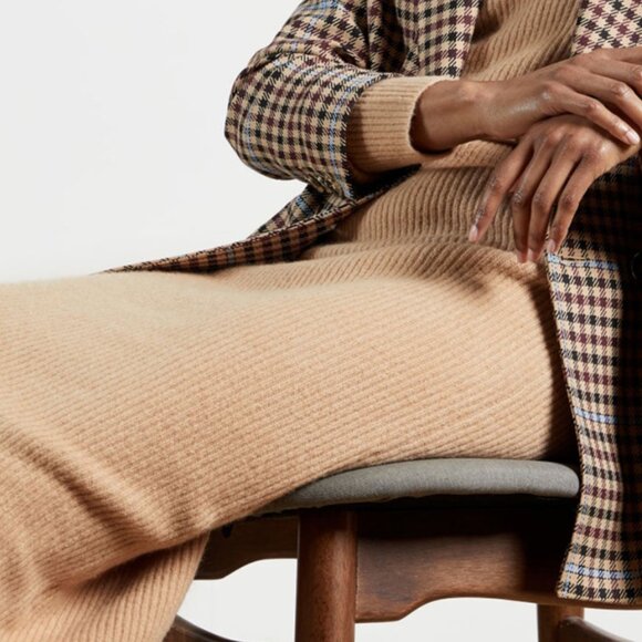 Ted Baker London Womens Conniey Knit Midi Dress in Camel SZ 6 NO BELT - Picture 3 of 6